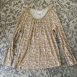 🩷 Charter Club Leopard Print Long Sleeve Top